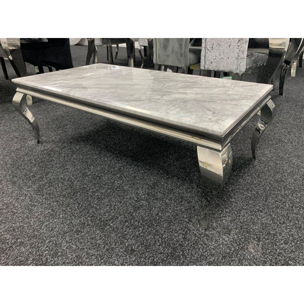 Rosdorf Park Lewis Grey Marble Coffee Table Wayfair.co.uk